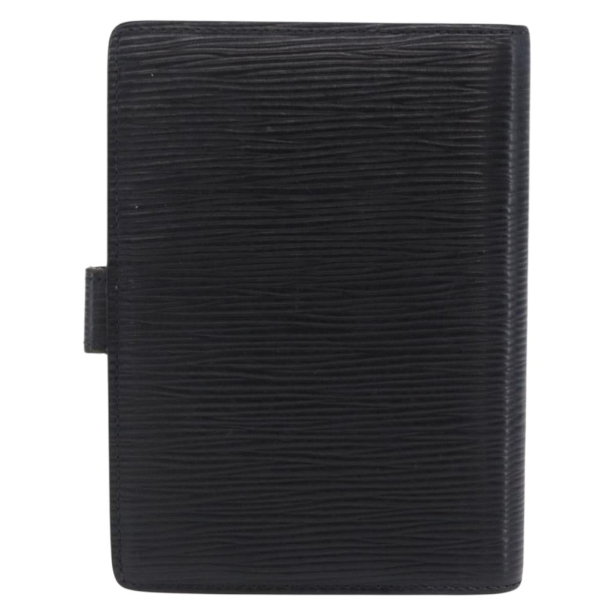 LOUIS VUITTON Epi Agenda PM Day Planner Cover Black R20092 LV Auth 197148