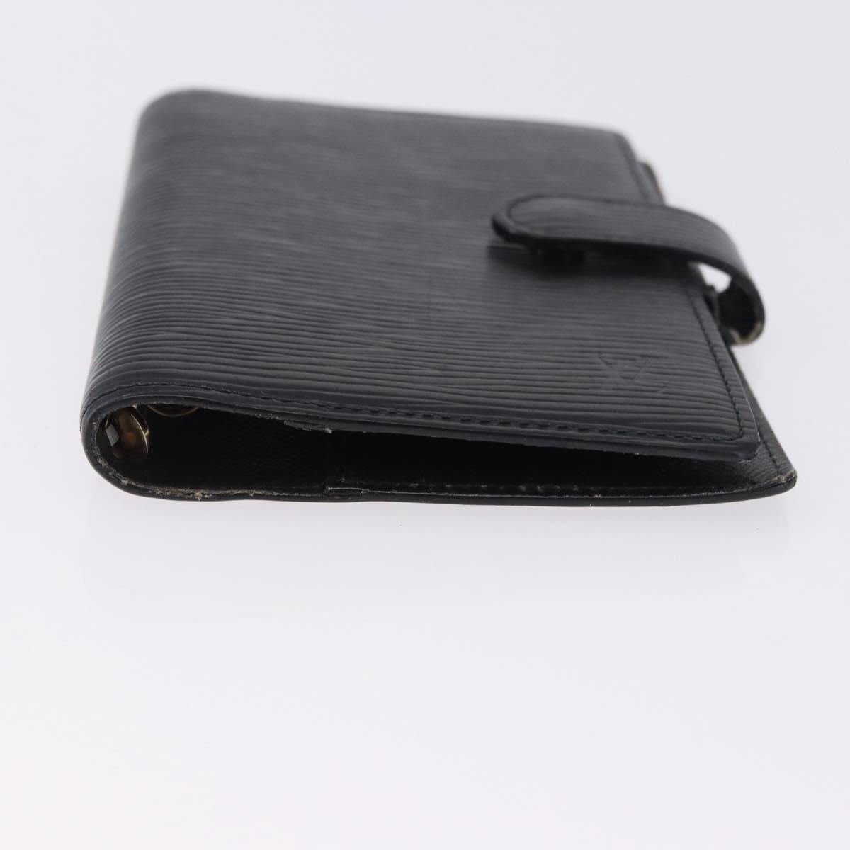 LOUIS VUITTON Epi Agenda PM Day Planner Cover Black R20092 LV Auth 197148