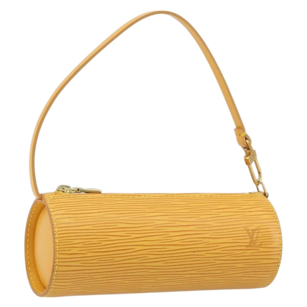 LOUIS VUITTON Epi Soufflot Pouch Yellow LV Auth 197149A