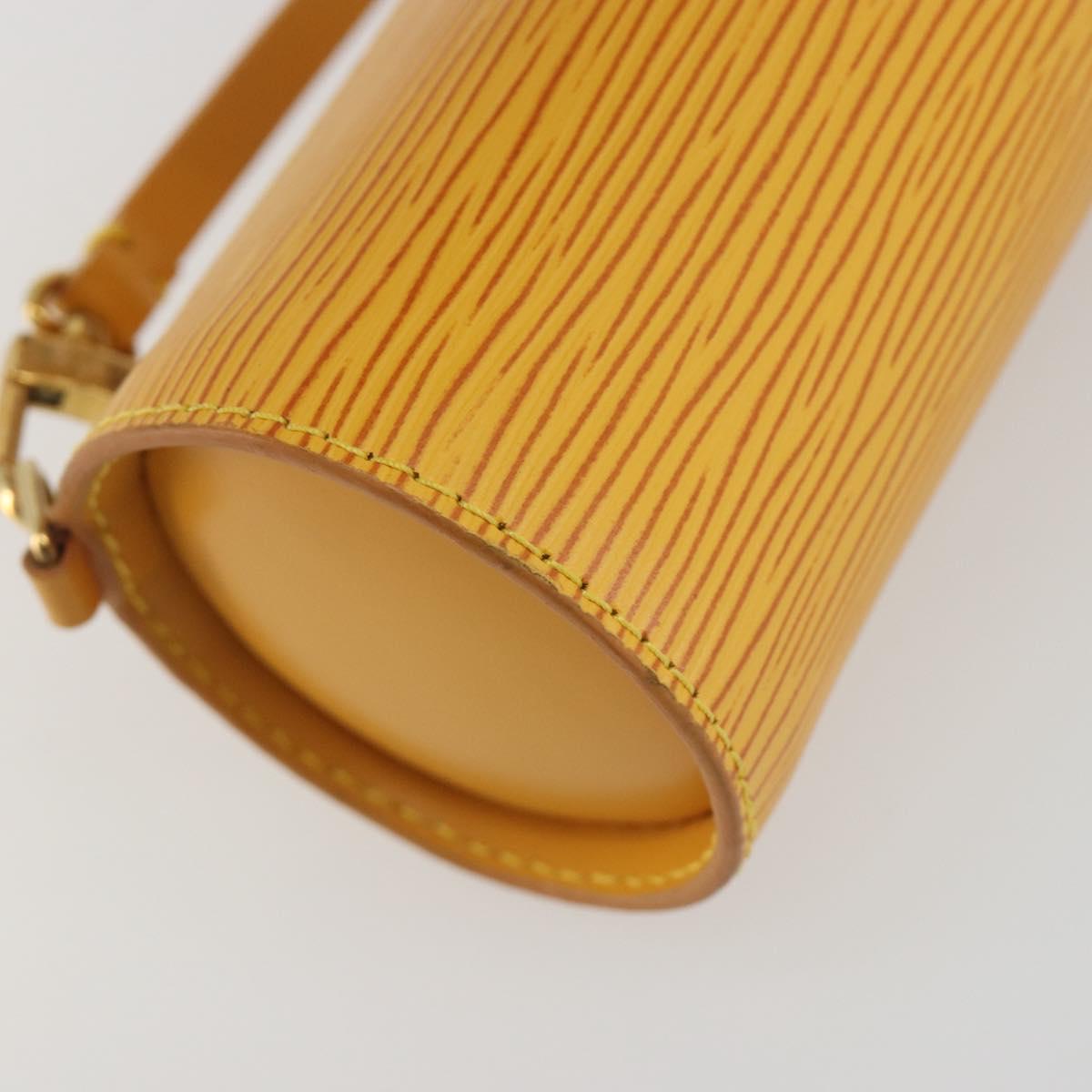 LOUIS VUITTON Epi Soufflot Pouch Yellow LV Auth 197149A