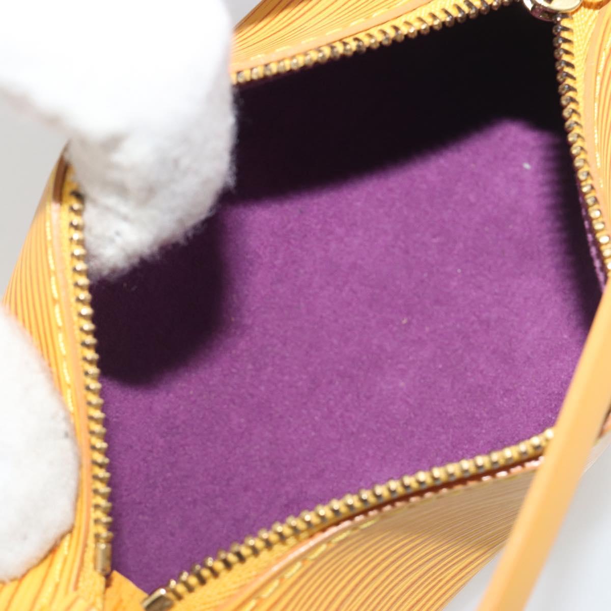 LOUIS VUITTON Epi Soufflot Pouch Yellow LV Auth 197149A