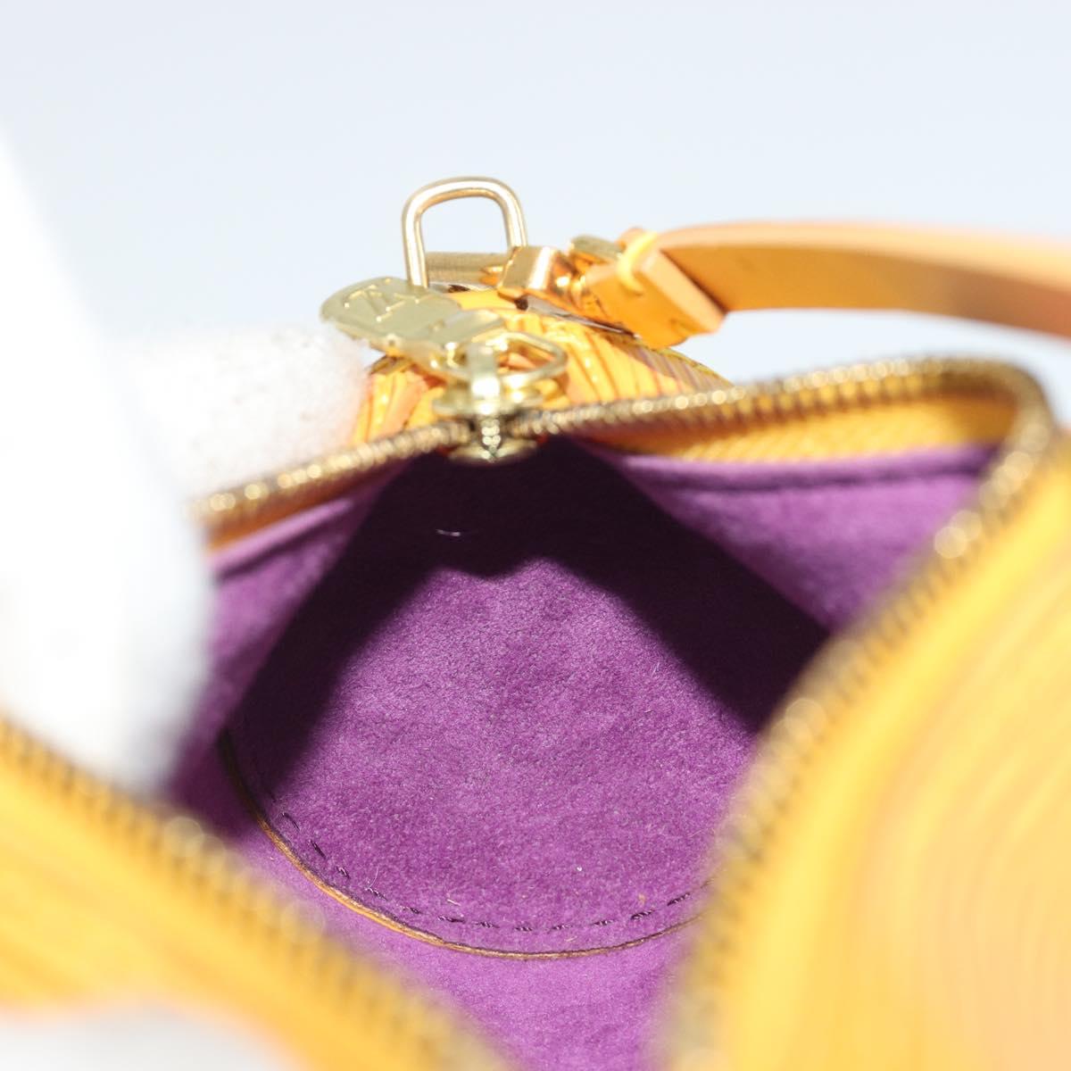 LOUIS VUITTON Epi Soufflot Pouch Yellow LV Auth 197149A