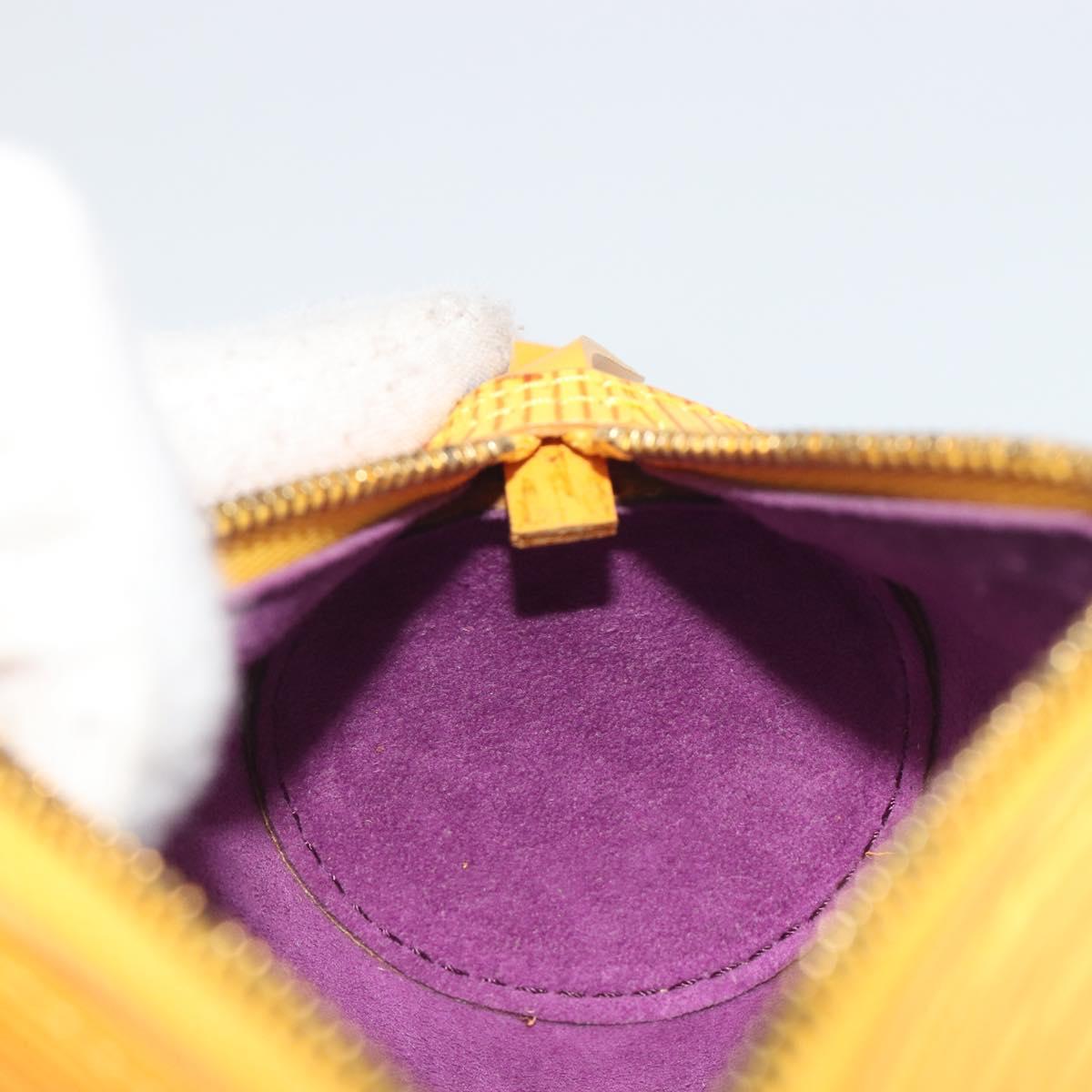 LOUIS VUITTON Epi Soufflot Pouch Yellow LV Auth 197149A