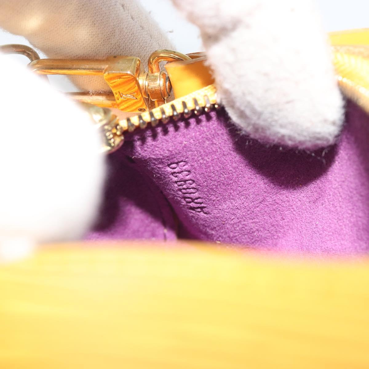 LOUIS VUITTON Epi Soufflot Pouch Yellow LV Auth 197149A
