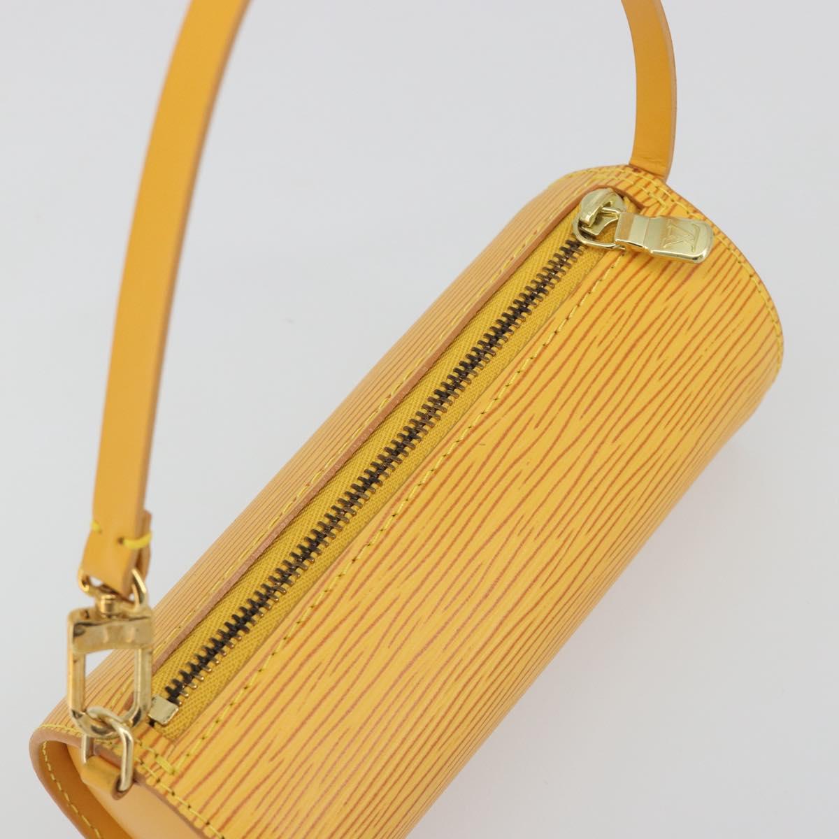 LOUIS VUITTON Epi Soufflot Pouch Yellow LV Auth 197149A