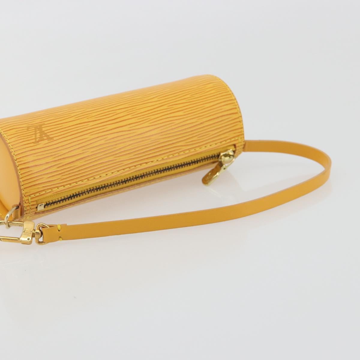 LOUIS VUITTON Epi Soufflot Pouch Yellow LV Auth 197149A