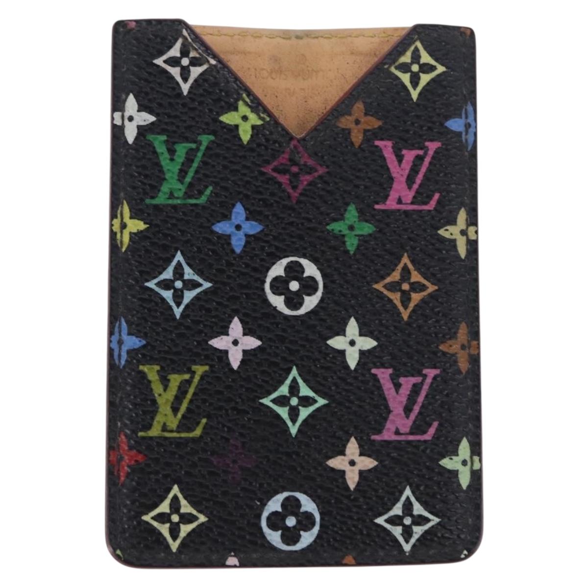 LOUIS VUITTON Monogram Multicolor Etui Hand Mirror Black M92651 LV Auth 197154V
