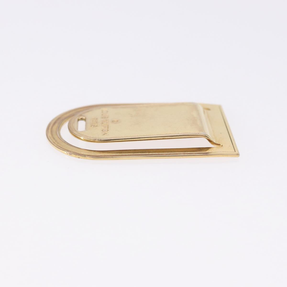 LOUIS VUITTON Pansavie Porto Address Money Clip metal Gold M64690 LV Auth 197155