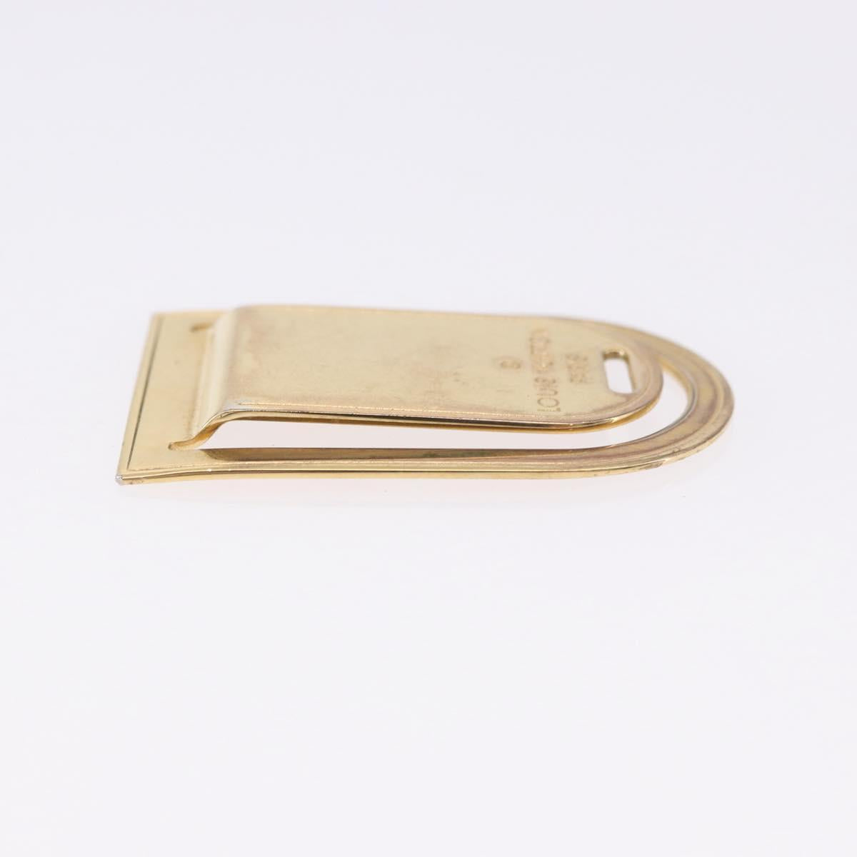 LOUIS VUITTON Pansavie Porto Address Money Clip metal Gold M64690 LV Auth 197155