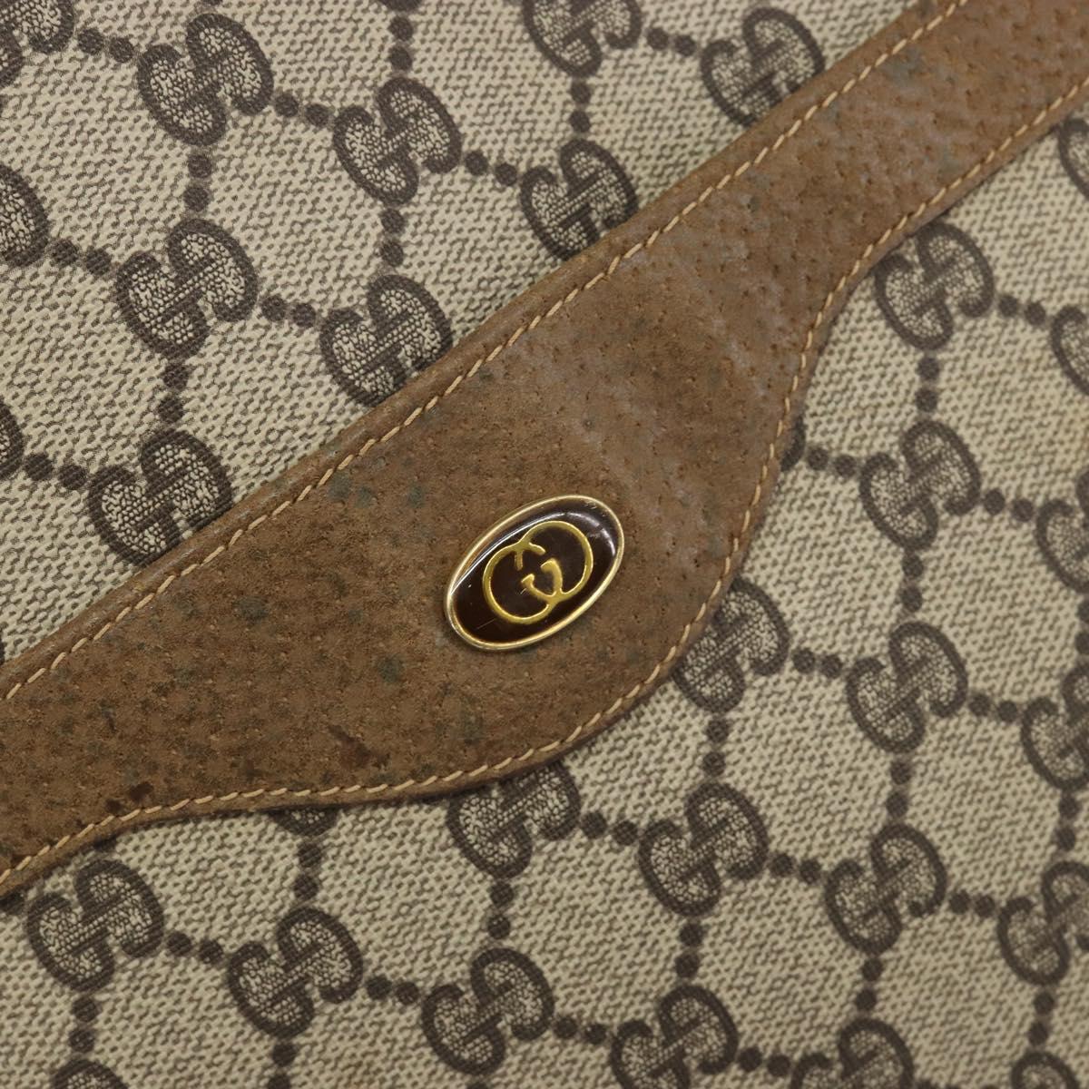 GUCCI GG Supreme Web Sherry Line Tote Bag PVC Beige 47 02 2140 Auth 197160