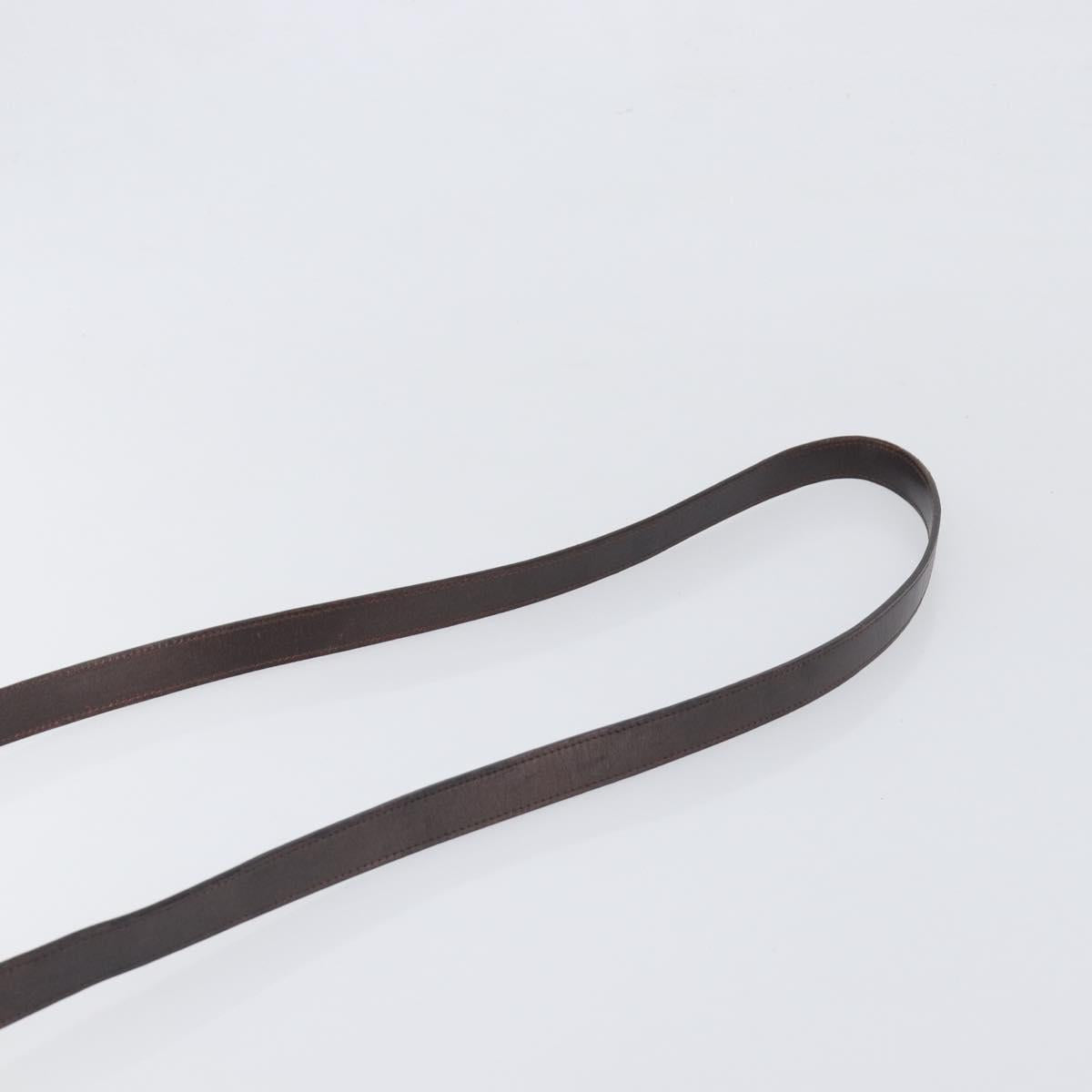 CELINE Shoulder Bag Mouton Brown Auth 197168