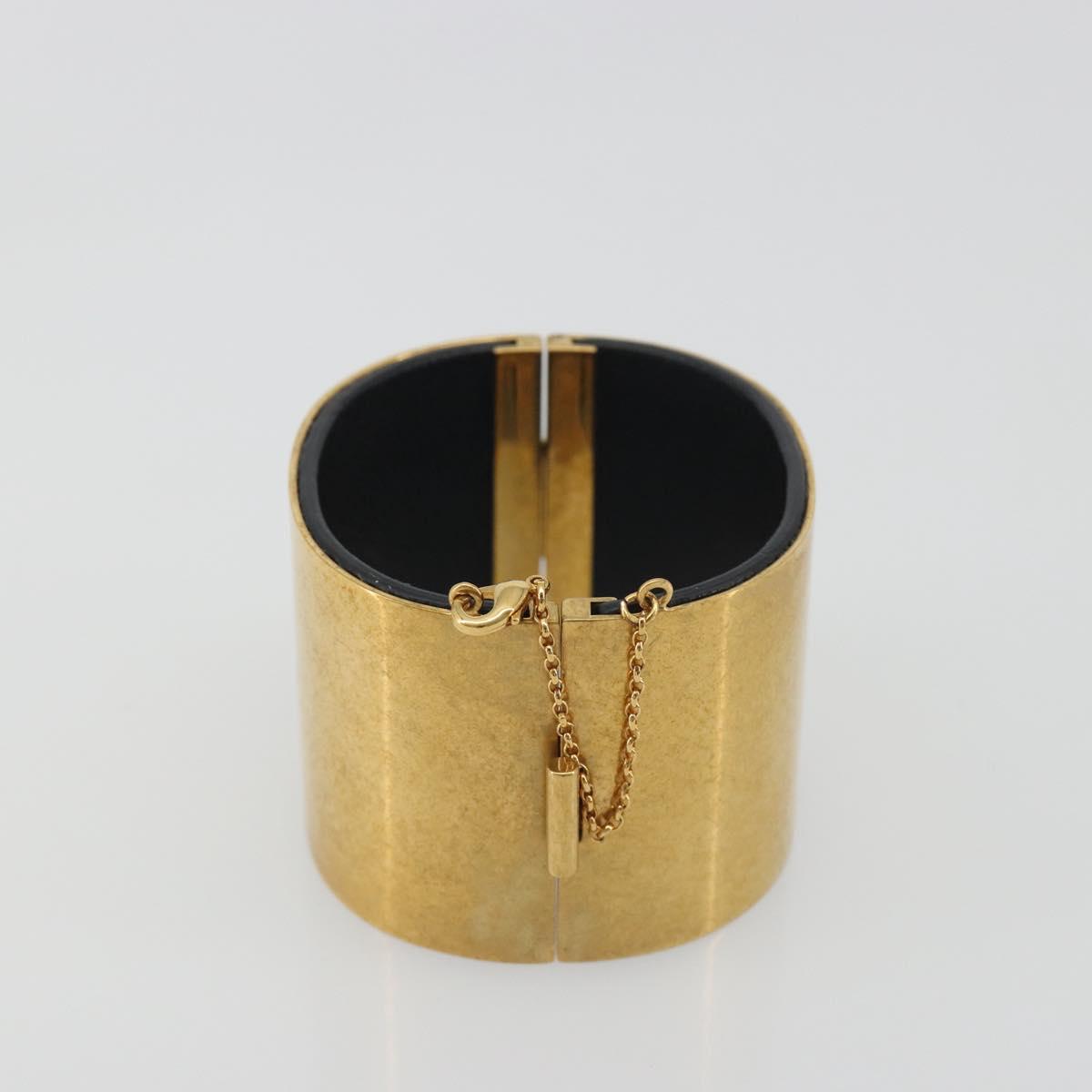 CELINE Bangle Bracelet metal Gold Auth 197170A
