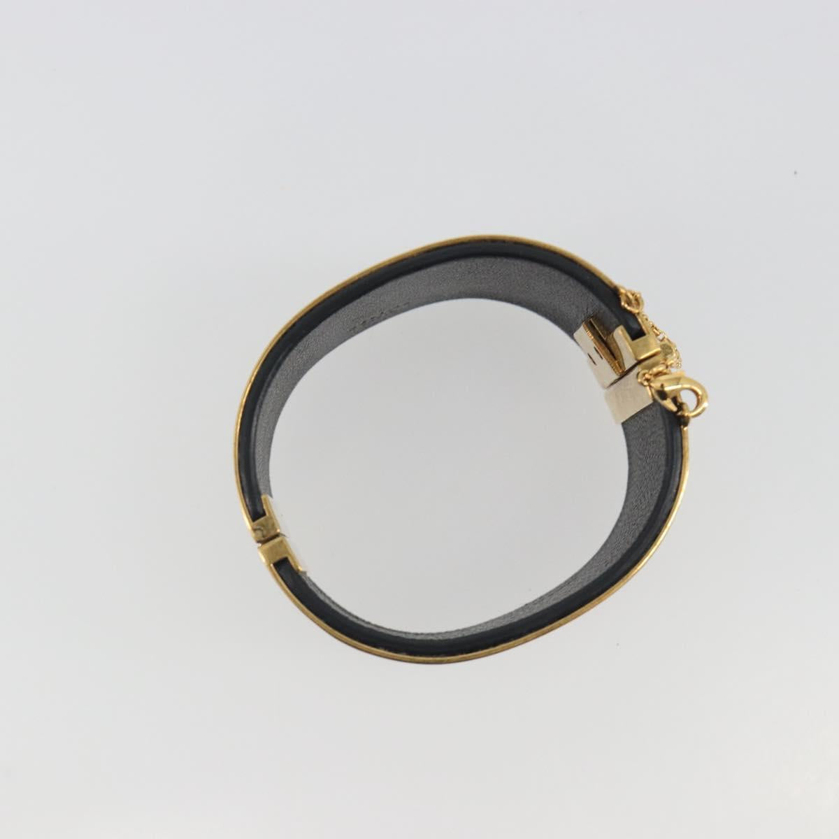 CELINE Bangle Bracelet metal Gold Auth 197170A
