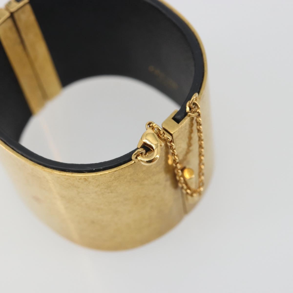CELINE Bangle Bracelet metal Gold Auth 197170A