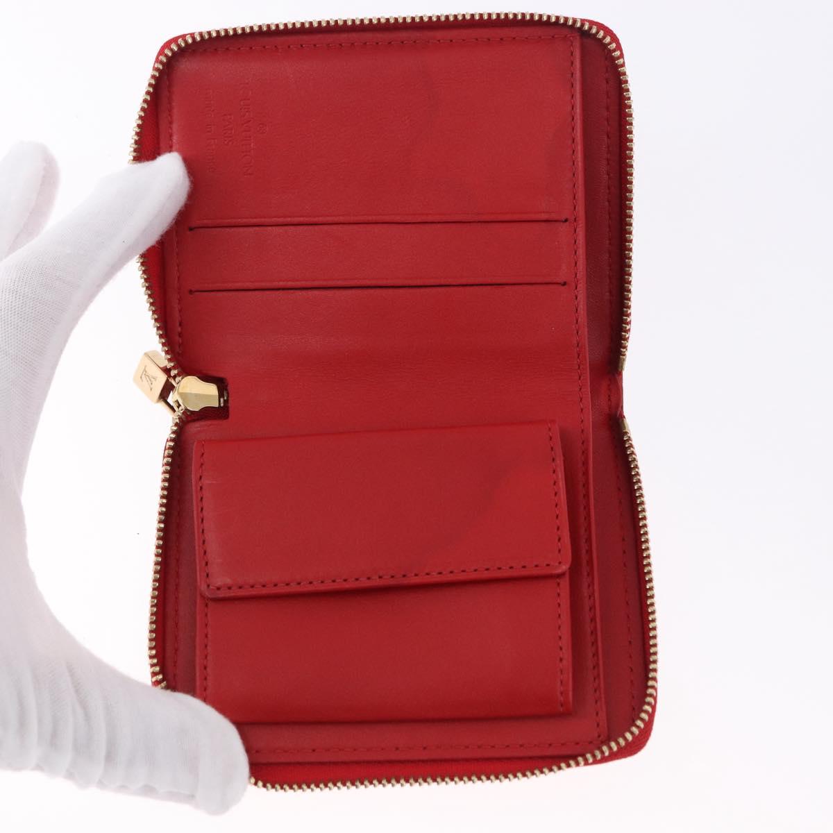 LOUIS VUITTON Monogram Vernis Bloom Wallet Rouge M91151 LV Auth 197172