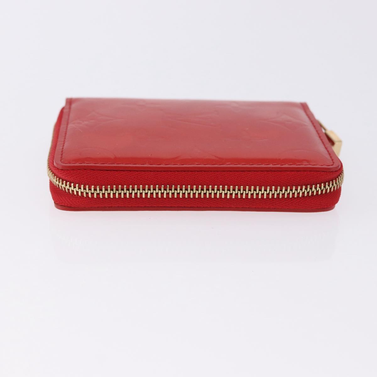LOUIS VUITTON Monogram Vernis Bloom Wallet Rouge M91151 LV Auth 197172
