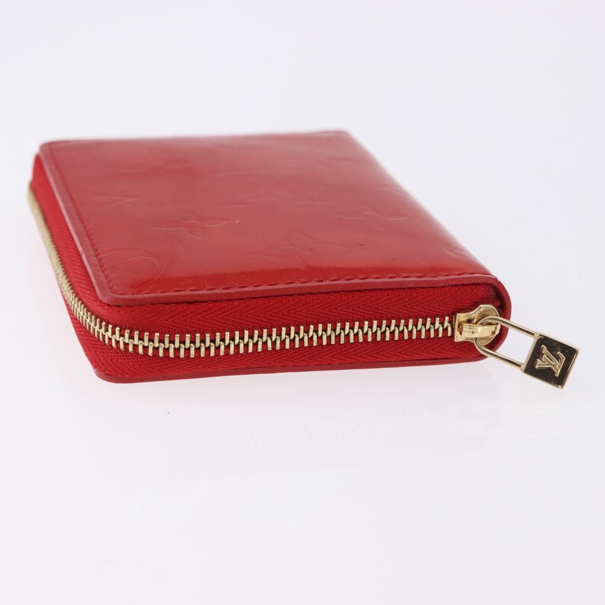 LOUIS VUITTON Monogram Vernis Bloom Wallet Rouge M91151 LV Auth 197172