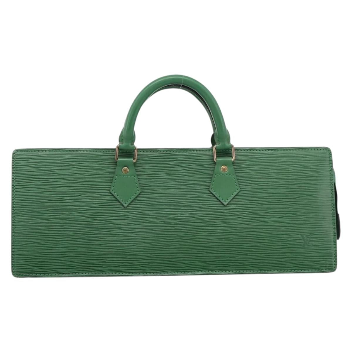 LOUIS VUITTON Epi Sac Triangle Hand Bag Green M52094 LV Auth 197179