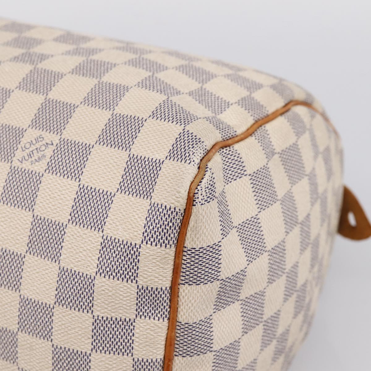 LOUIS VUITTON Damier Azur Speedy 30 Hand Bag N41533 LV Auth 197180
