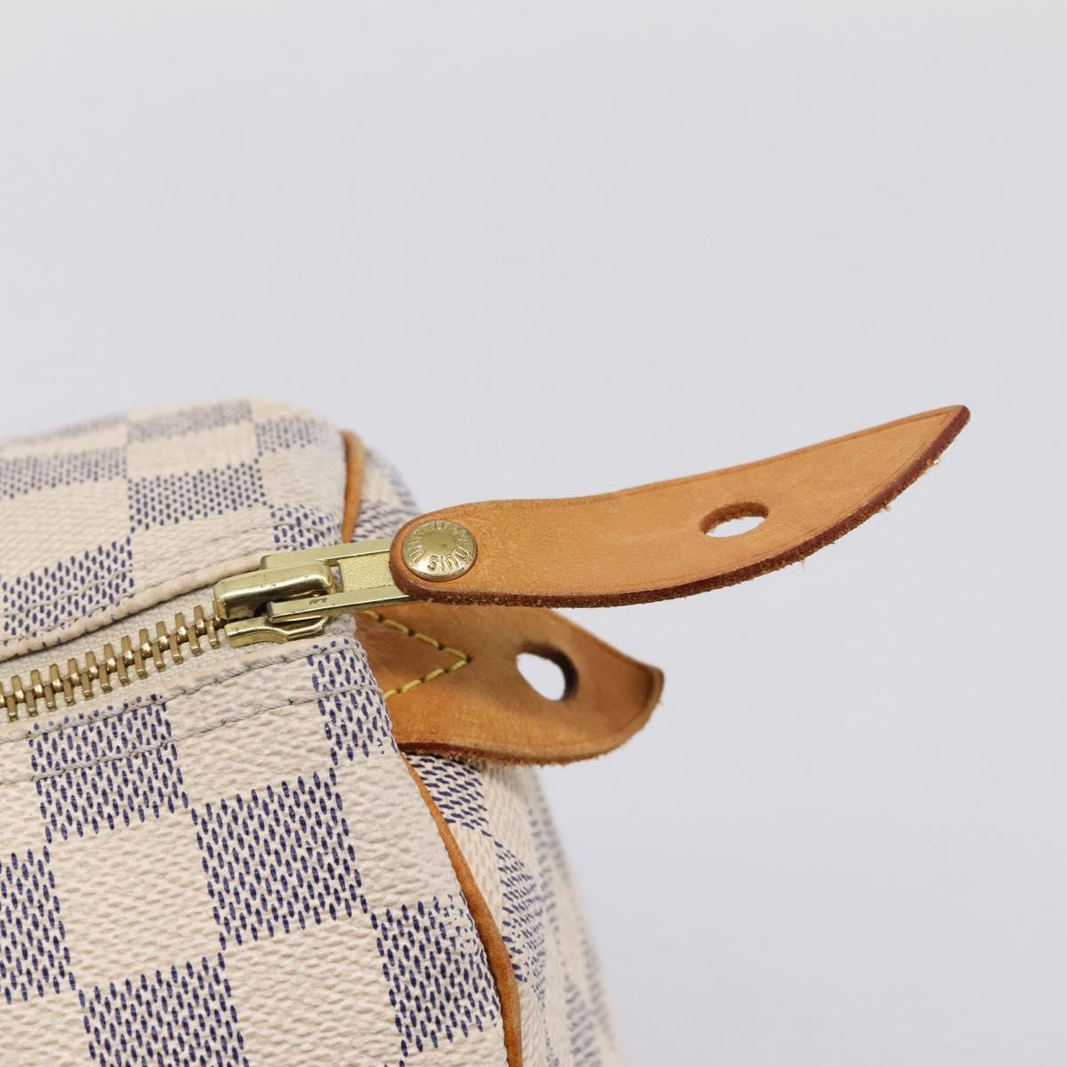 LOUIS VUITTON Damier Azur Speedy 30 Hand Bag N41533 LV Auth 197180
