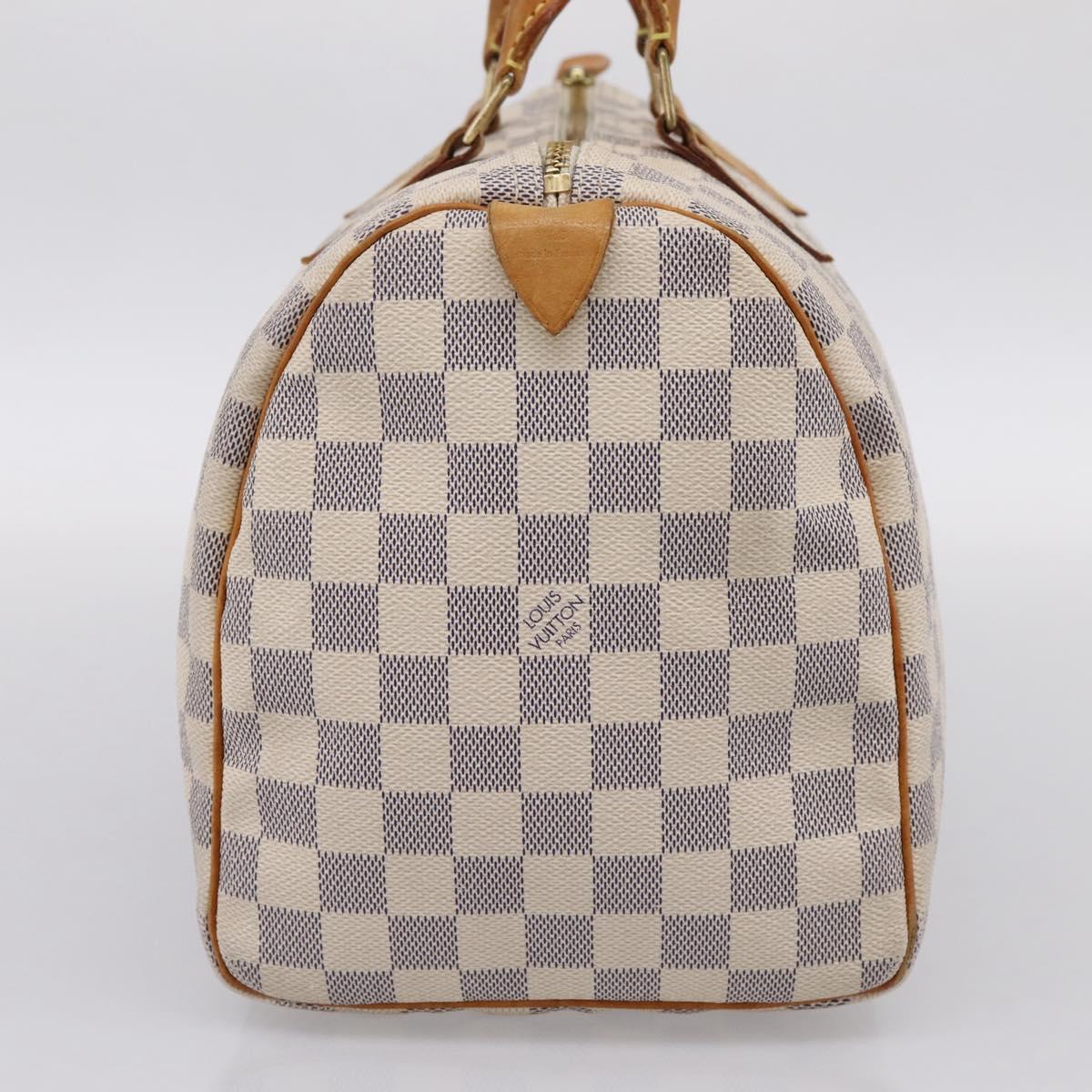 LOUIS VUITTON Damier Azur Speedy 30 Hand Bag N41533 LV Auth 197180