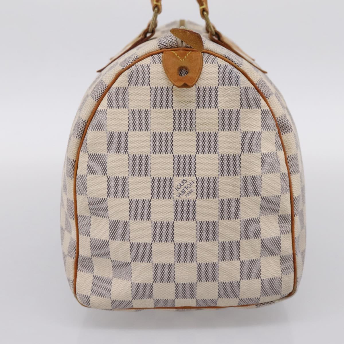 LOUIS VUITTON Damier Azur Speedy 30 Hand Bag N41533 LV Auth 197180