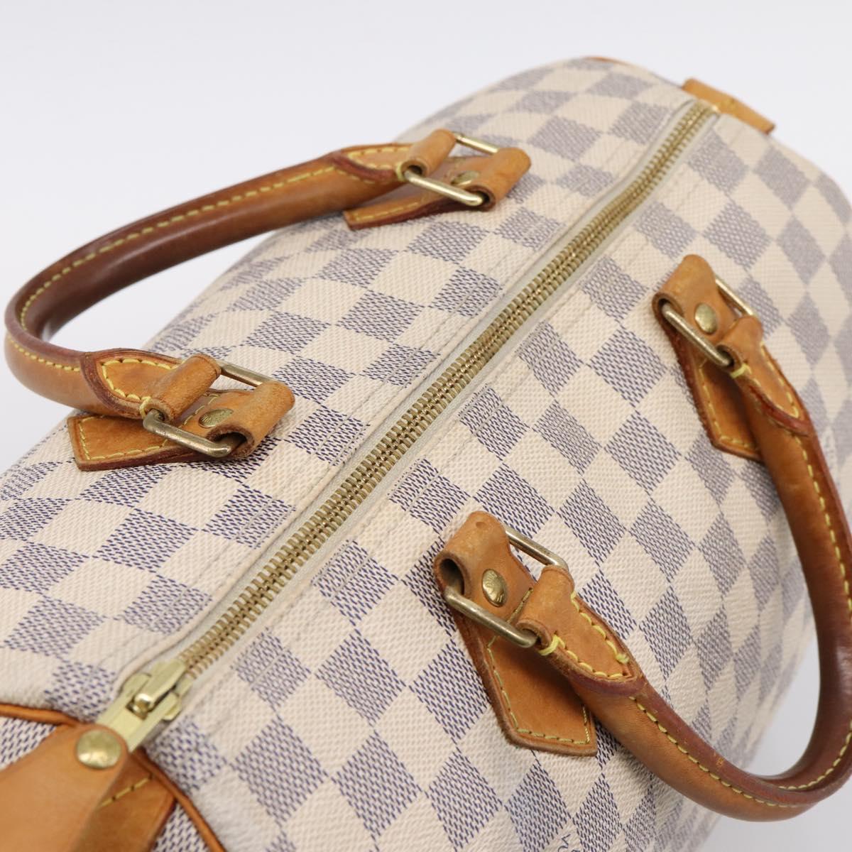 LOUIS VUITTON Damier Azur Speedy 30 Hand Bag N41533 LV Auth 197180