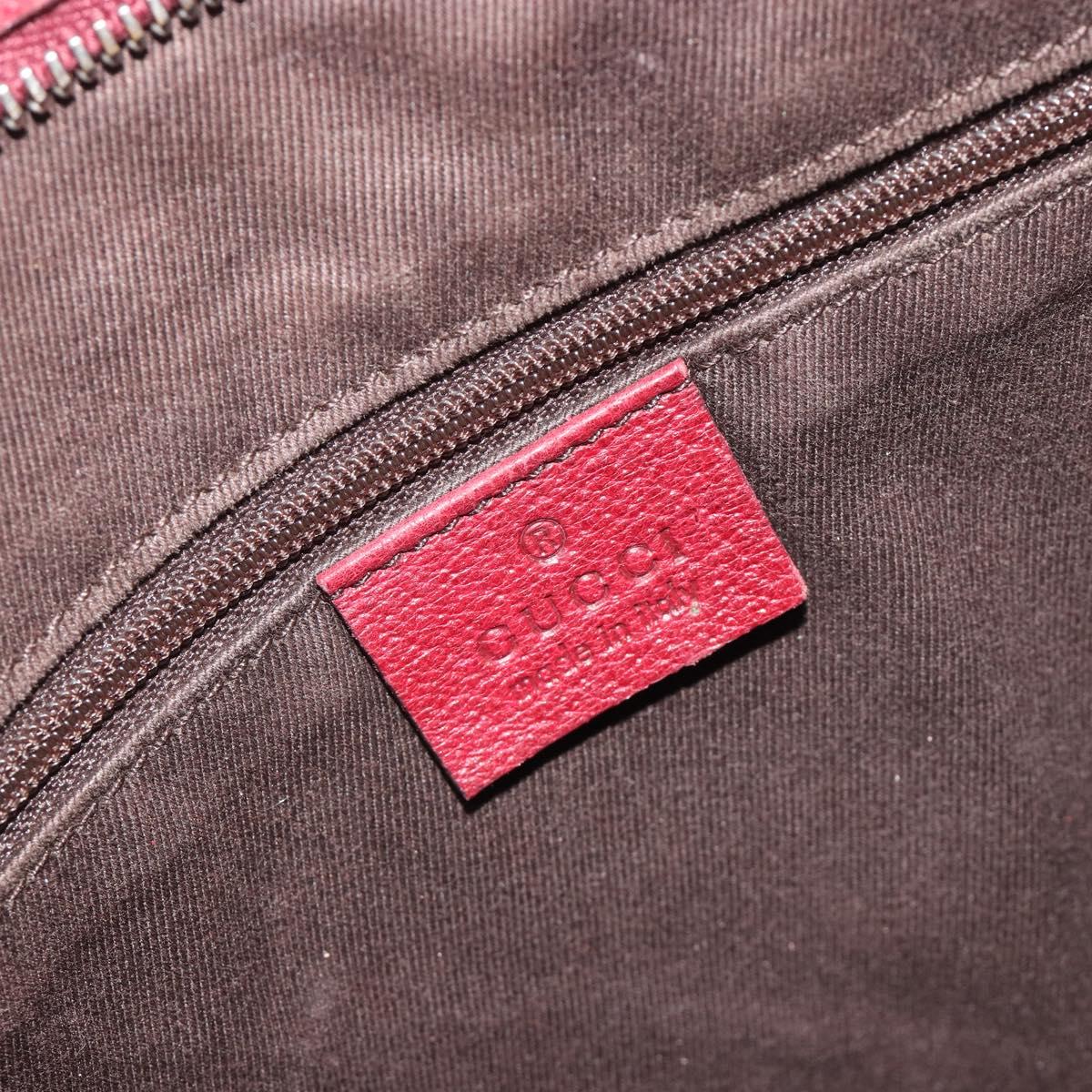 GUCCI GG Canvas Shoulder Bag Beige Silver 113013 Auth 197182