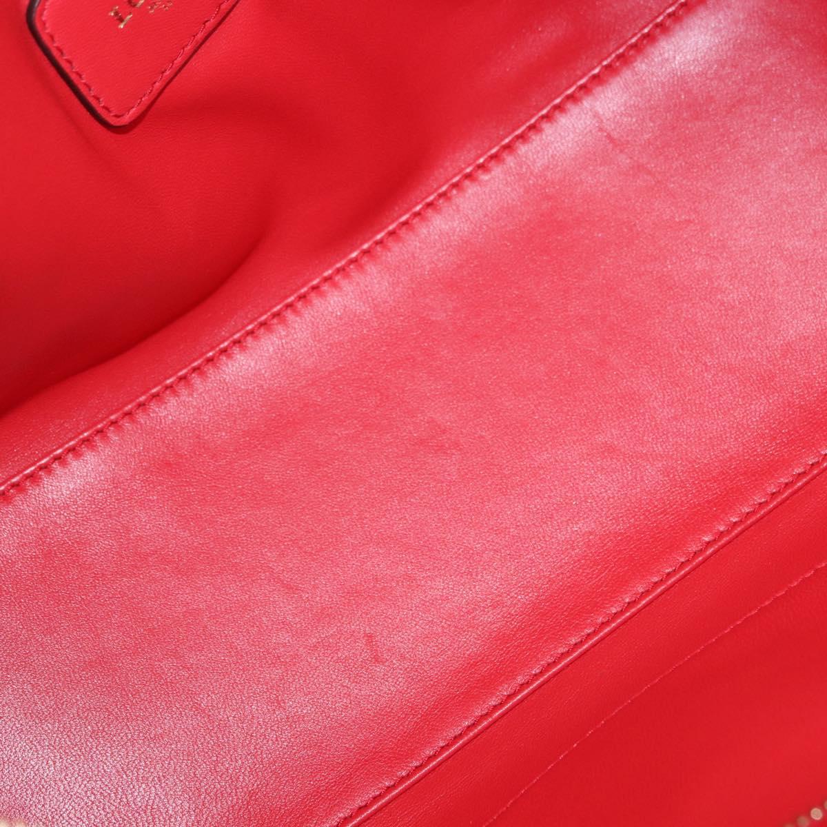 LOEWE Amazona 28 Hand Bag Leather Red Gold Auth 197185SAM
