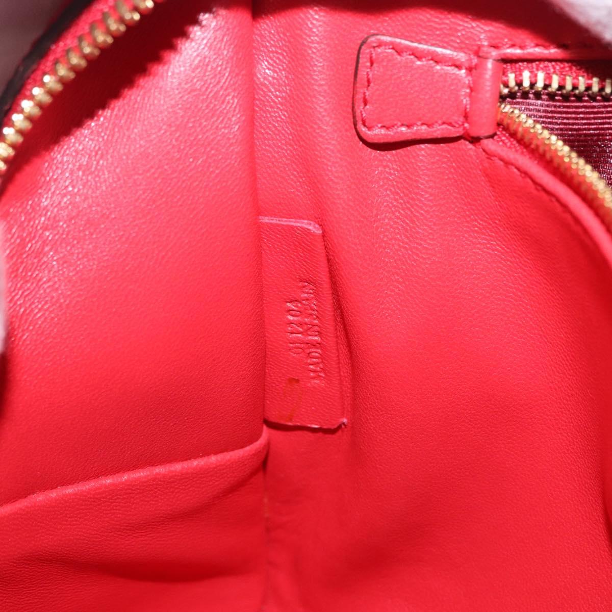 LOEWE Amazona 28 Hand Bag Leather Red Gold Auth 197185SAM