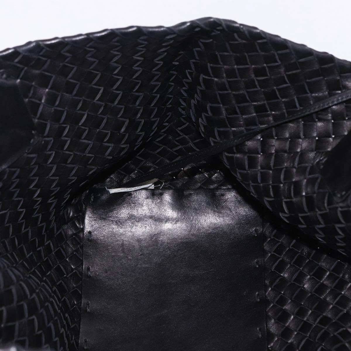 BOTTEGA VENETA INTRECCIATO Cabas PM Hand Bag Leather Black 141498 Auth 197190SAV