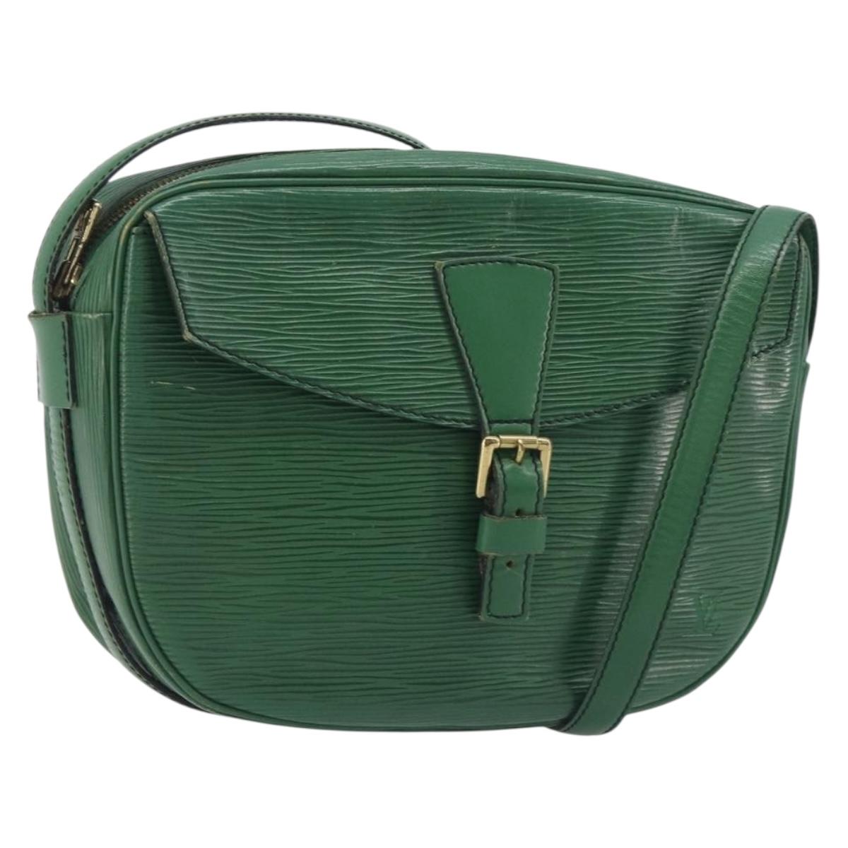 LOUIS VUITTON Epi Jeune Fille MM Shoulder Bag Green M52154 LV Auth 197191