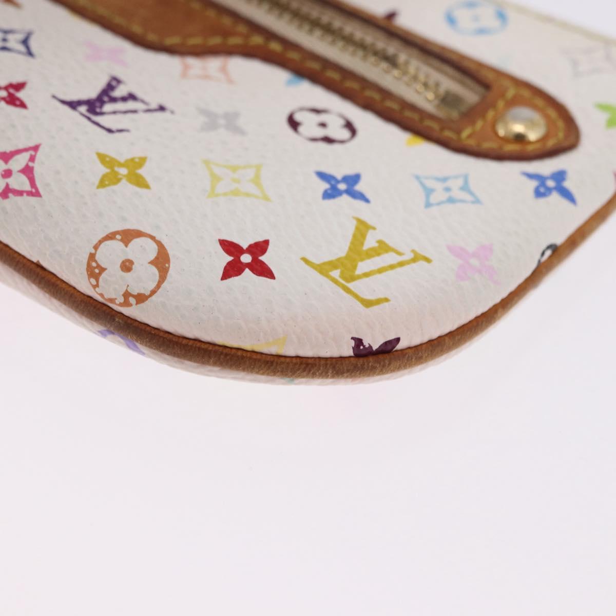 LOUIS VUITTON Monogram Multicolor Pochette MM Pouch White M60028 LV Auth 197193