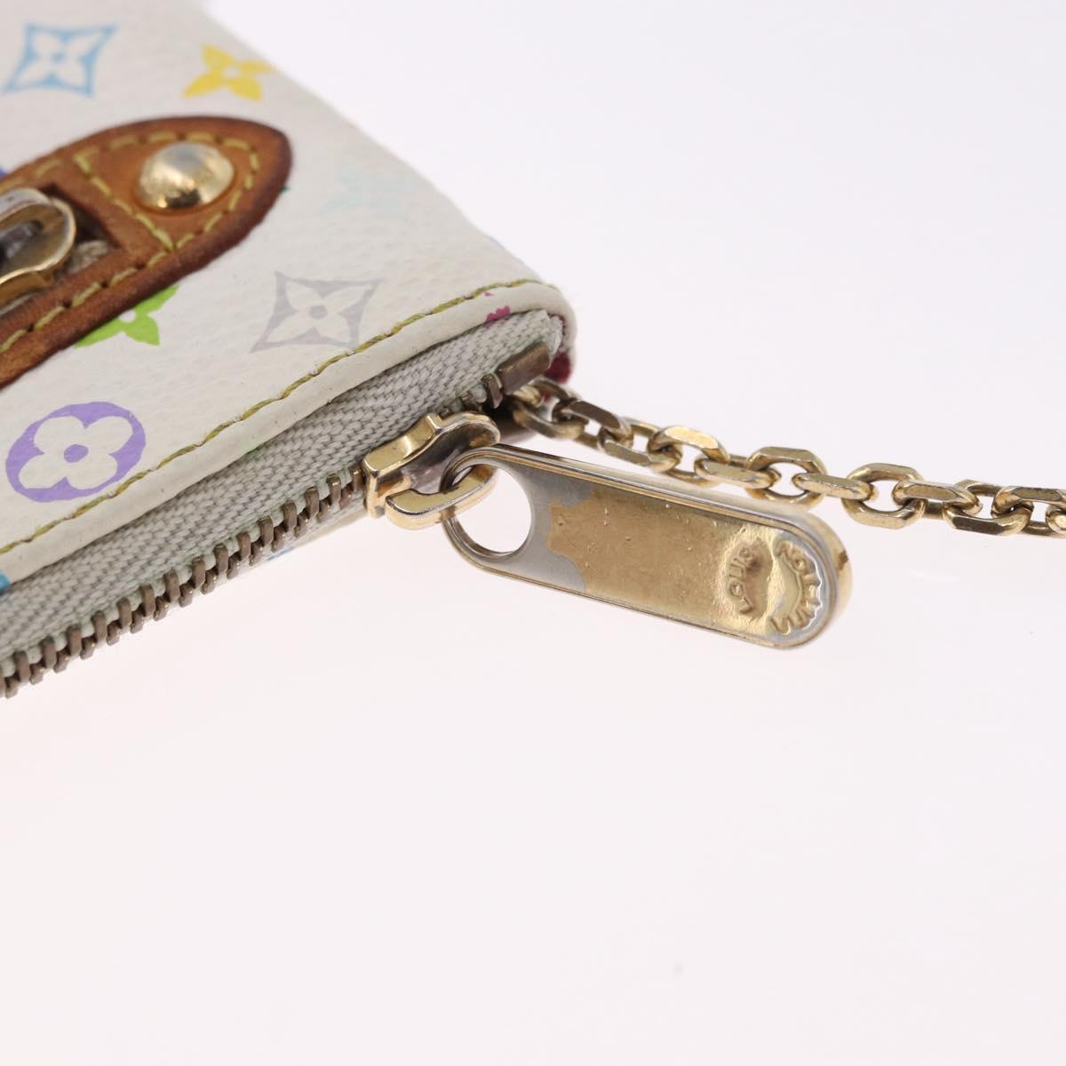 LOUIS VUITTON Monogram Multicolor Pochette MM Pouch White M60028 LV Auth 197193