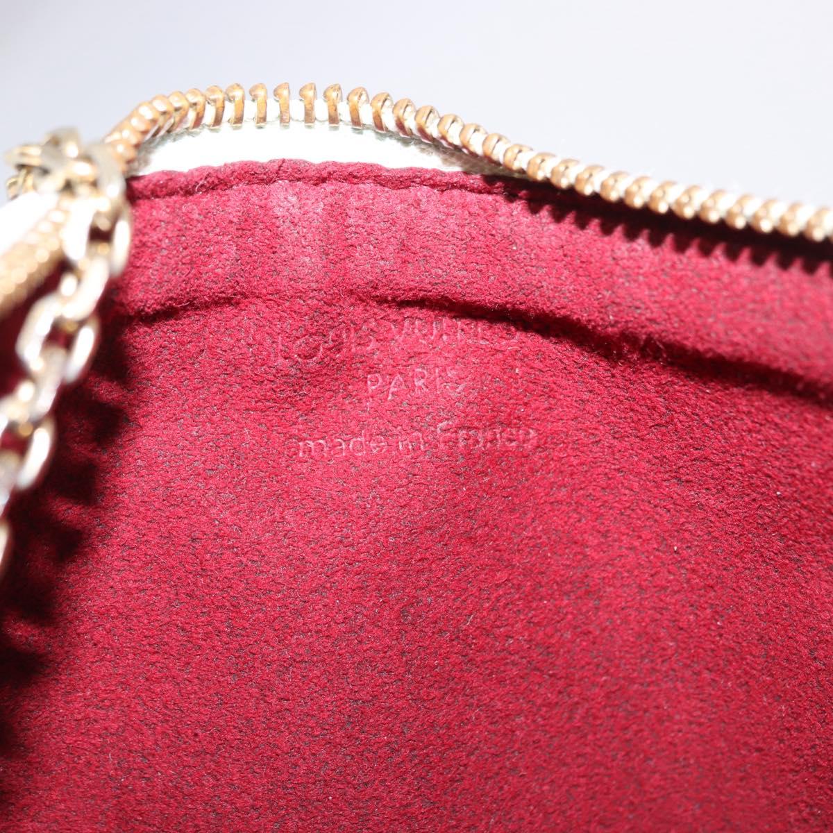 LOUIS VUITTON Monogram Multicolor Pochette MM Pouch White M60028 LV Auth 197193