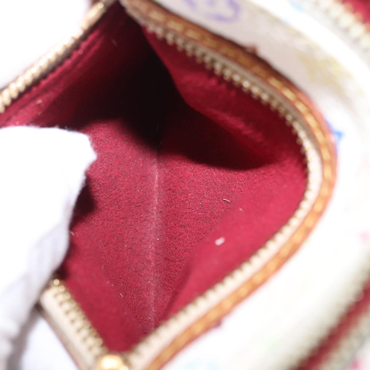 LOUIS VUITTON Monogram Multicolor Pochette MM Pouch White M60028 LV Auth 197193