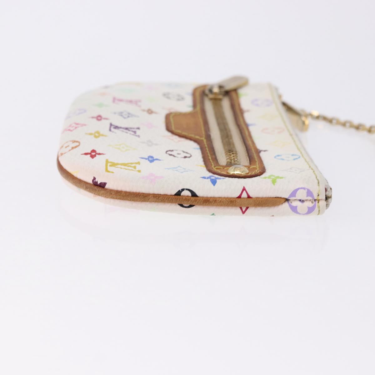 LOUIS VUITTON Monogram Multicolor Pochette MM Pouch White M60028 LV Auth 197193
