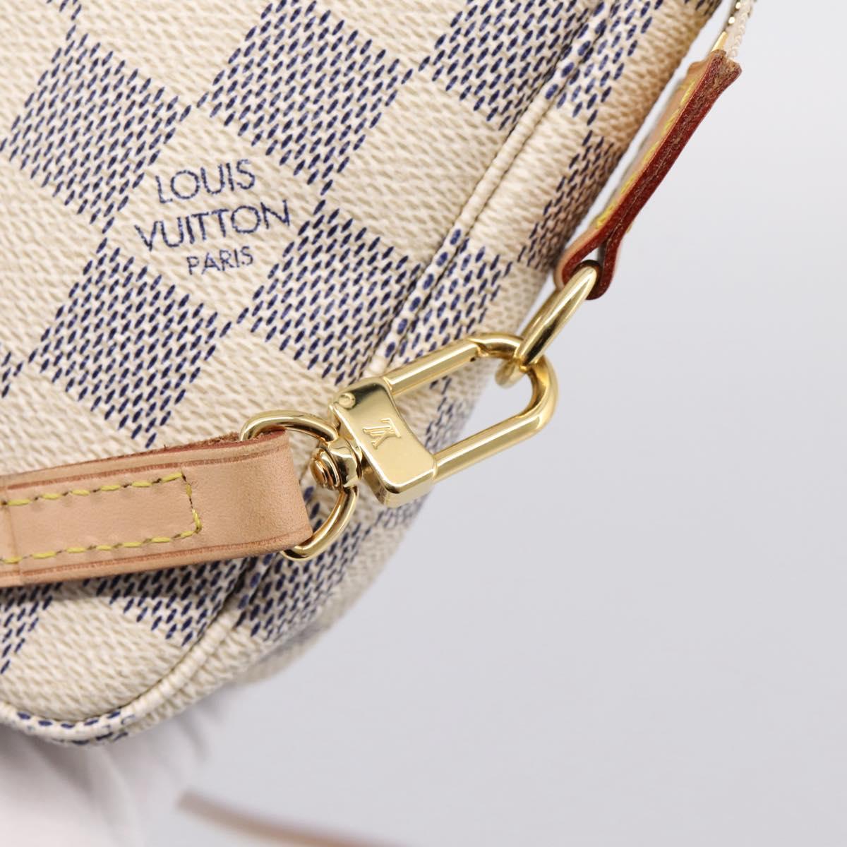 LOUIS VUITTON Damier Azur Pochette Accessoires Pouch N51986 LV Auth 197195V
