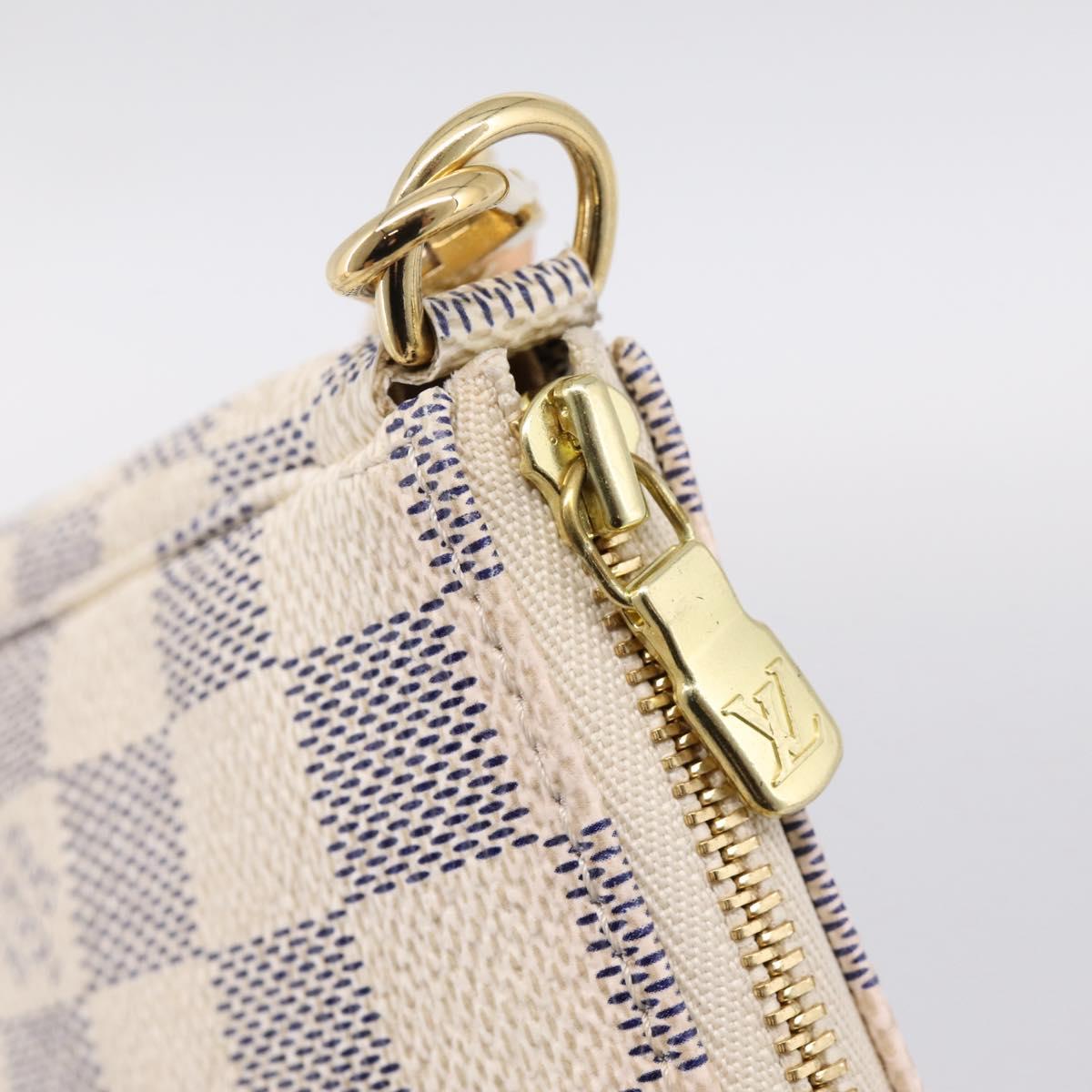 LOUIS VUITTON Damier Azur Pochette Accessoires Pouch N51986 LV Auth 197195V