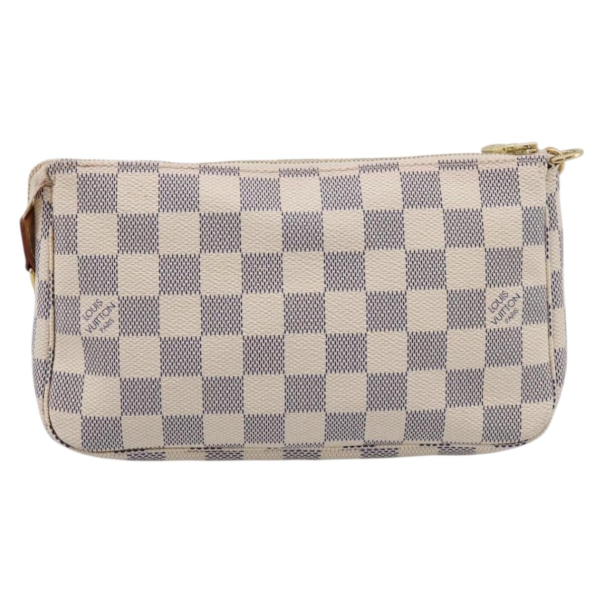 LOUIS VUITTON Damier Azur Pochette Accessoires Pouch N51986 LV Auth 197195V