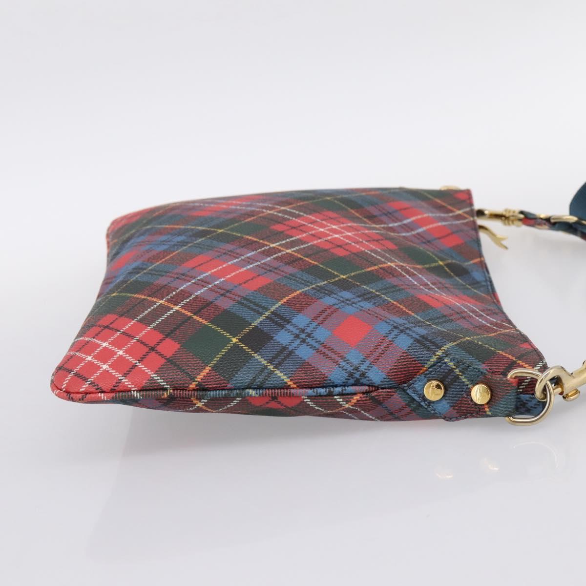 Vivienne Westwood Shoulder Bag PVC Canvas Gold Red Auth 197203A