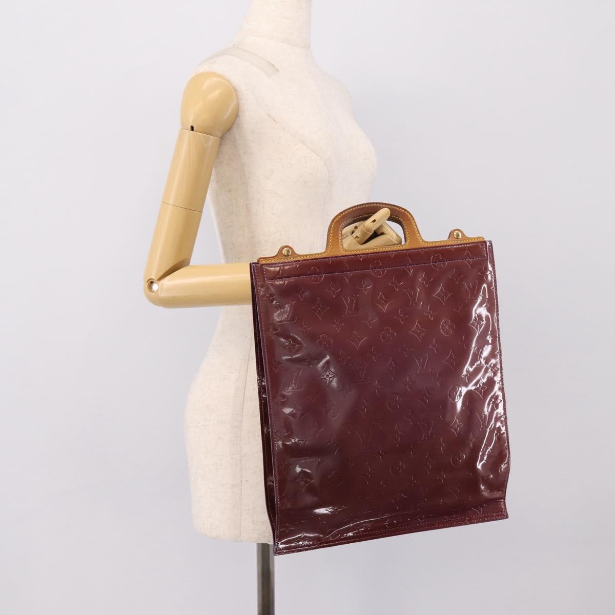 LOUIS VUITTON Monogram Vernis Stanton Tote Bag Purple Viole M91079 Auth 197210