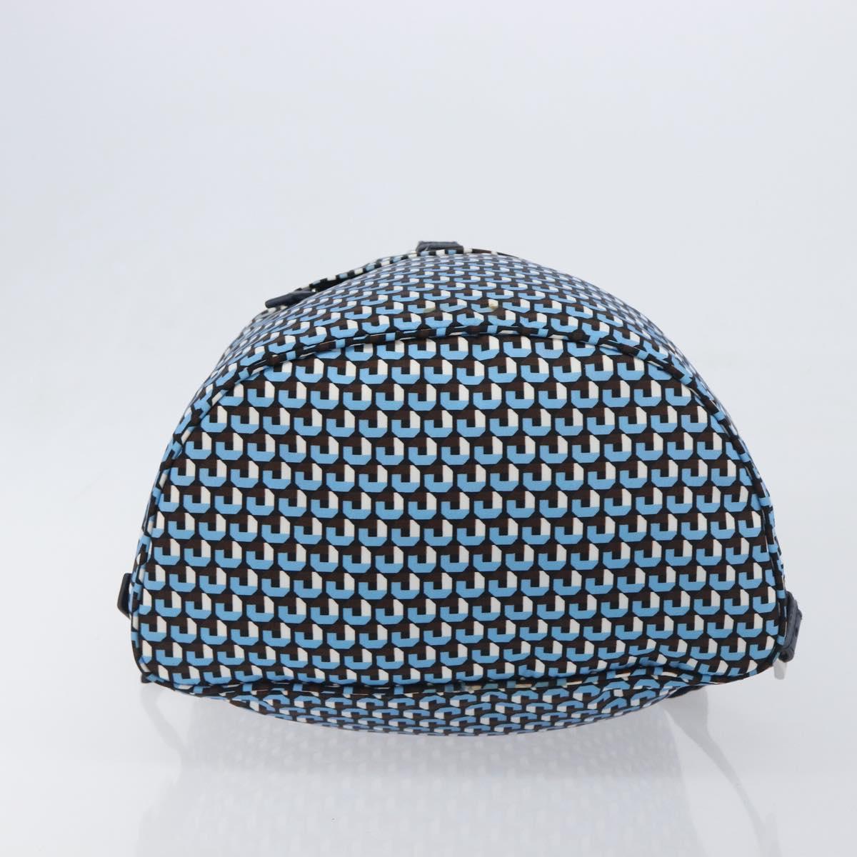 PRADA Backpack Nylon Blue Silver Auth 197214A