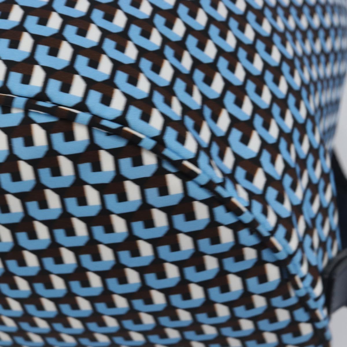 PRADA Backpack Nylon Blue Silver Auth 197214A
