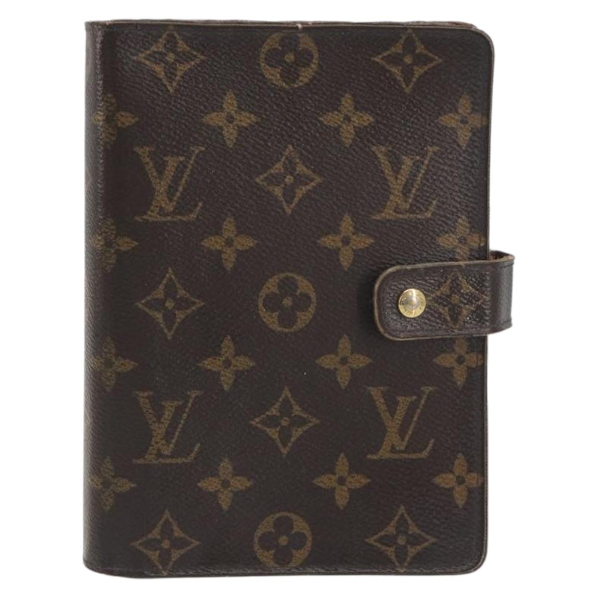 LOUIS VUITTON Monogram Agenda MM Day Planner Cover R20105 LV Auth 197218