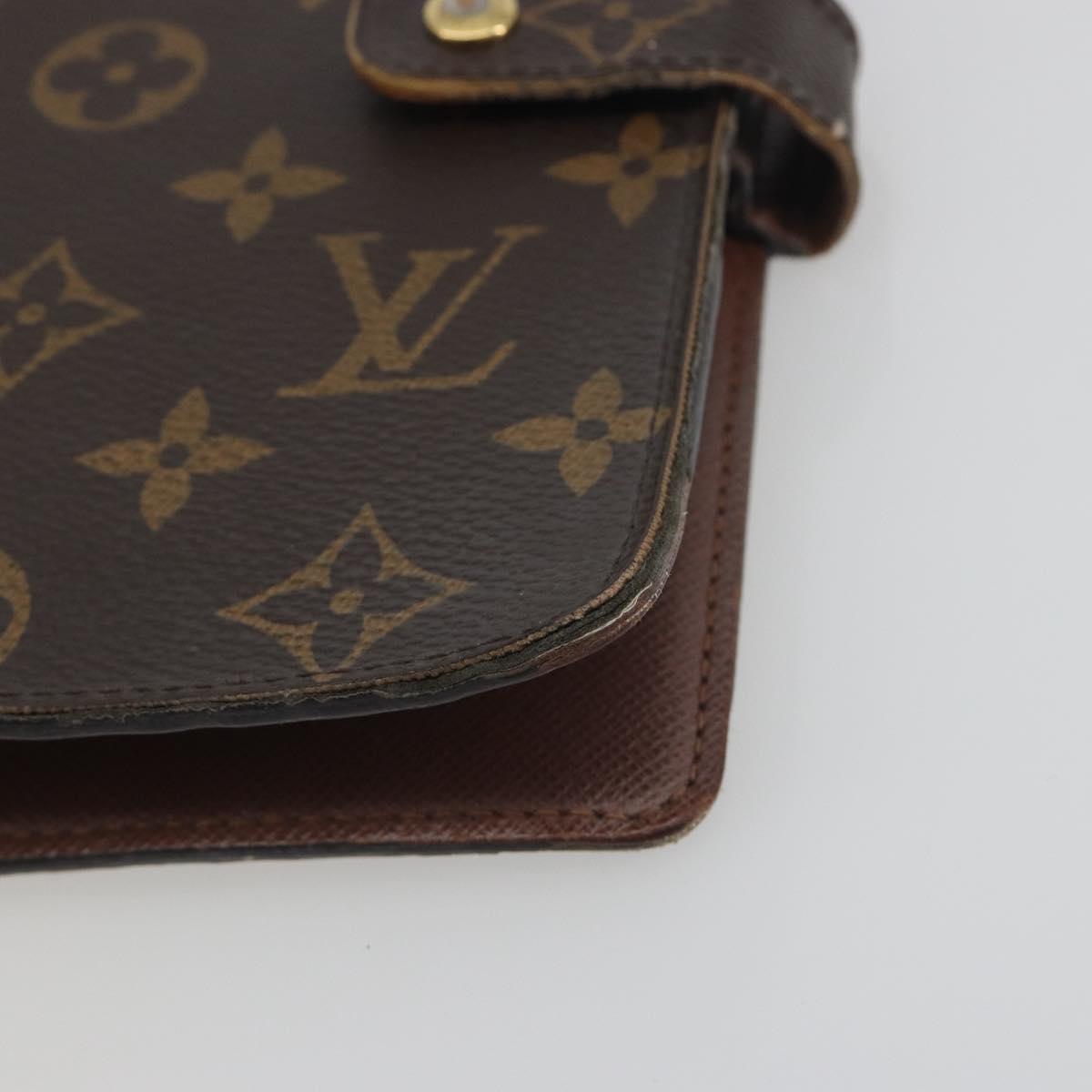 LOUIS VUITTON Monogram Agenda MM Day Planner Cover R20105 LV Auth 197218