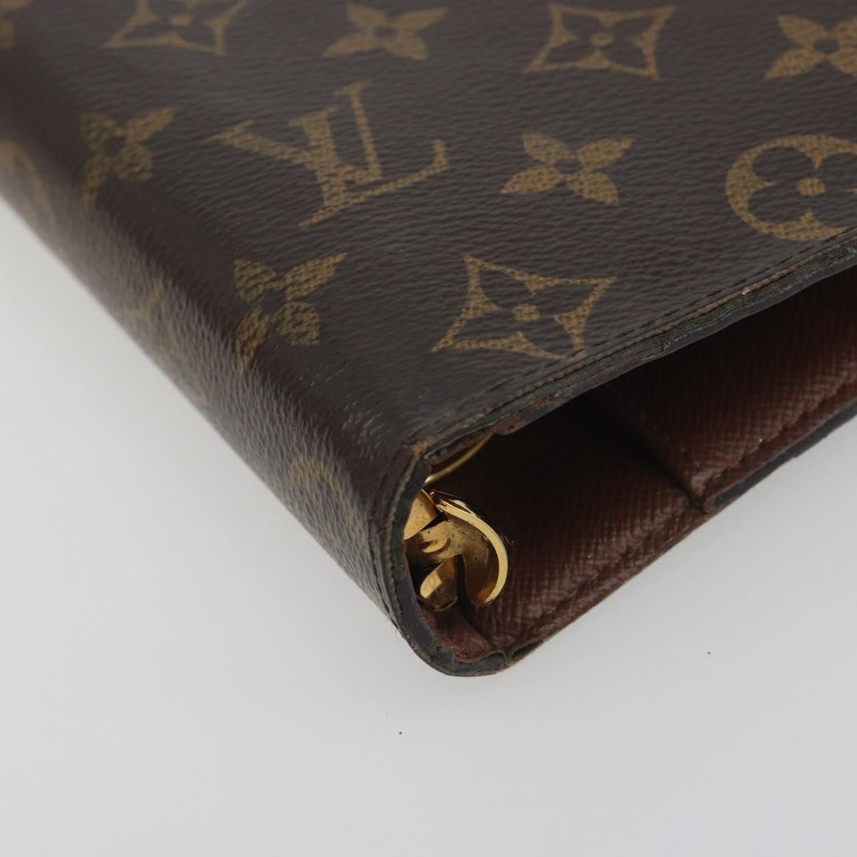 LOUIS VUITTON Monogram Agenda MM Day Planner Cover R20105 LV Auth 197218