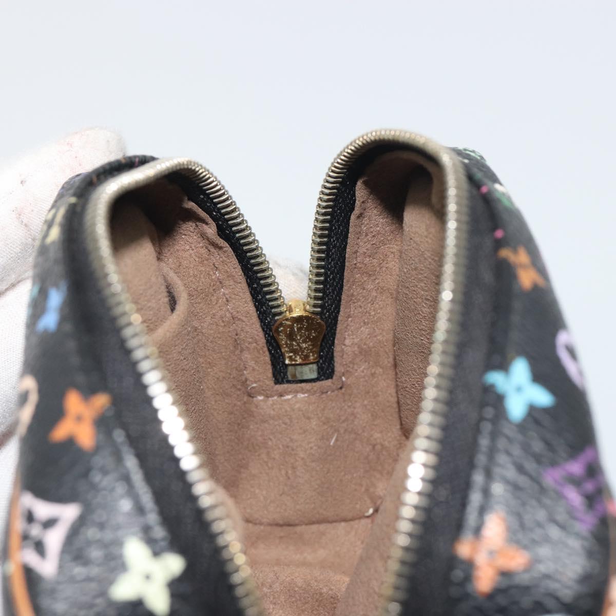 LOUIS VUITTON Monogram Multicolor Trousse Wapity Pouch Black M58034 Auth 197219