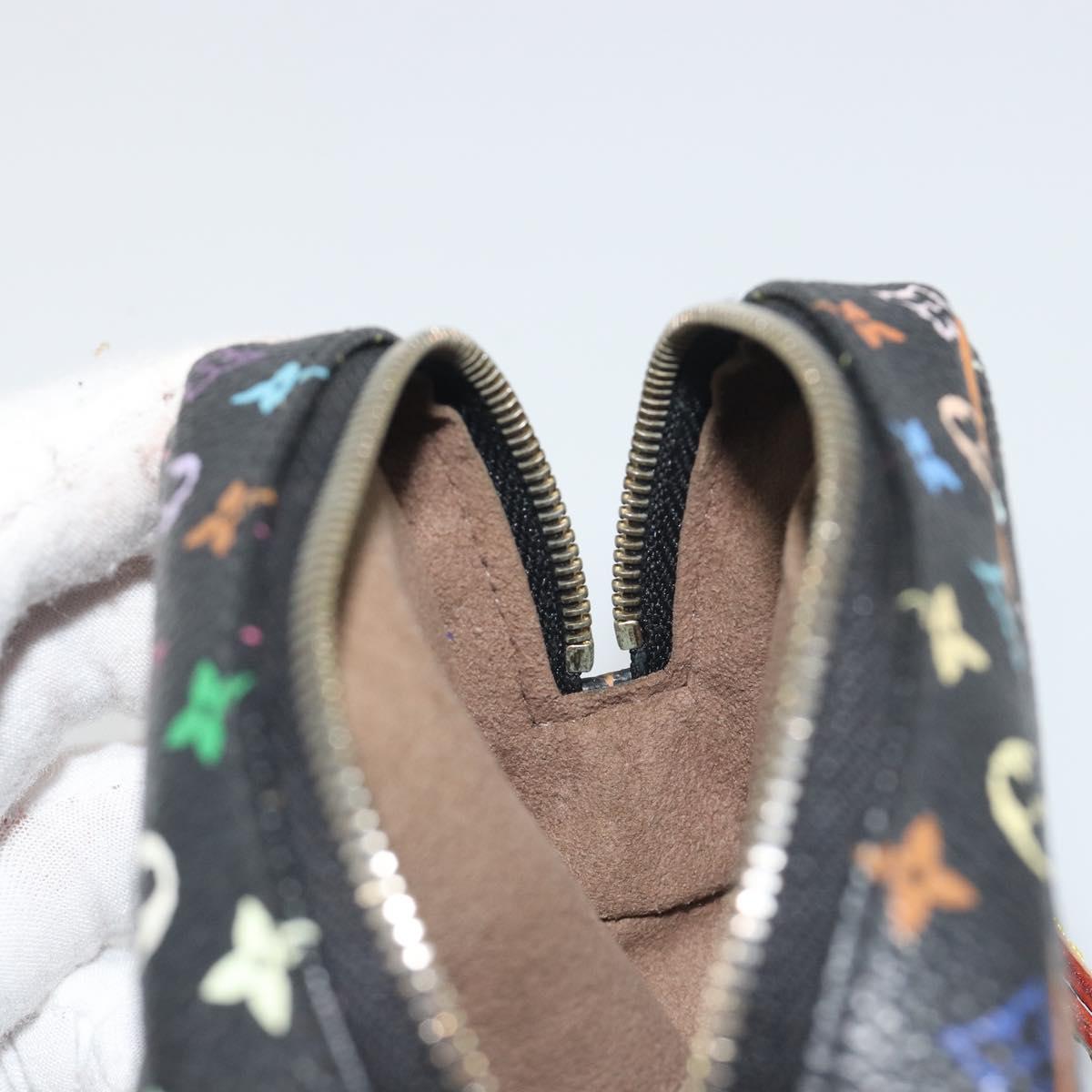 LOUIS VUITTON Monogram Multicolor Trousse Wapity Pouch Black M58034 Auth 197219
