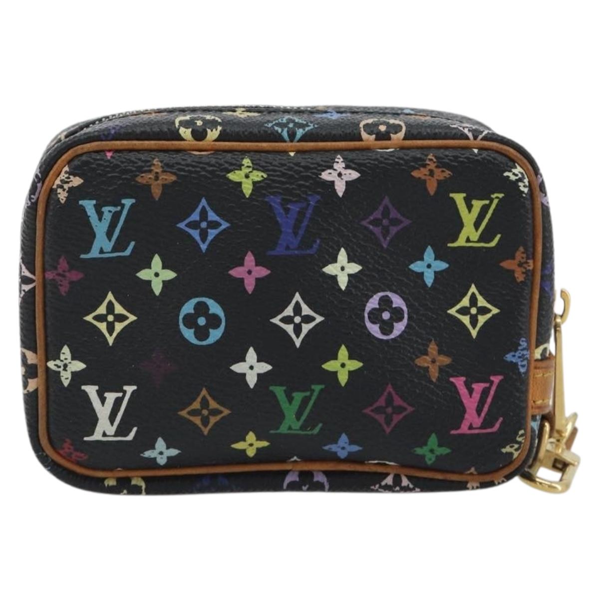 LOUIS VUITTON Monogram Multicolor Trousse Wapity Pouch Black M58034 Auth 197219